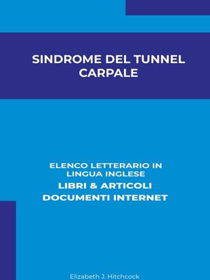 cover image of Sindrome Del Tunnel Carpale